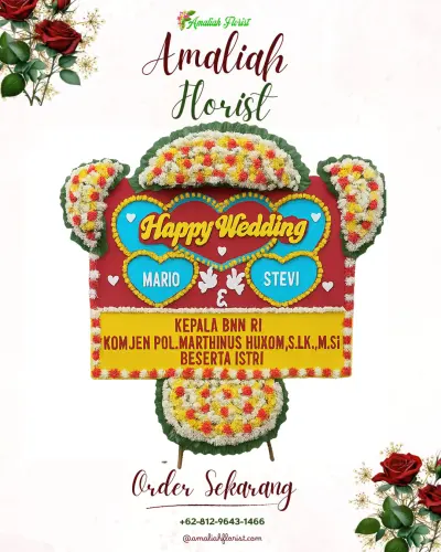 Karangan Papan Bunga Pernikahan di Royal Ambarrukmo Yogyakarta